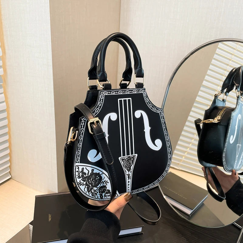 Stylish Violin Crossbody Handbag