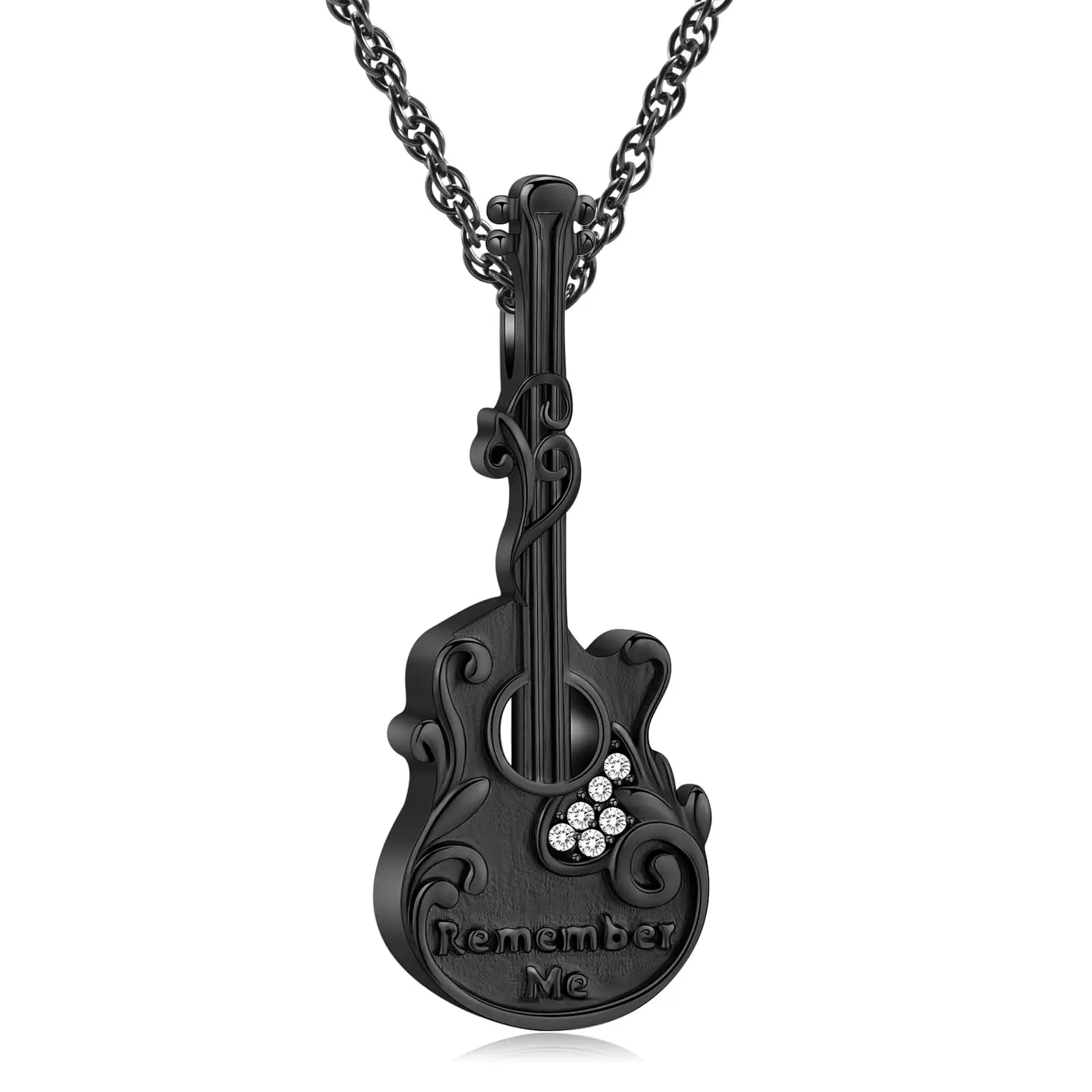 Remember Me Guitar Pendant Cremation Necklace
