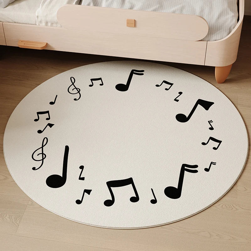 Music Theme Round Carpet