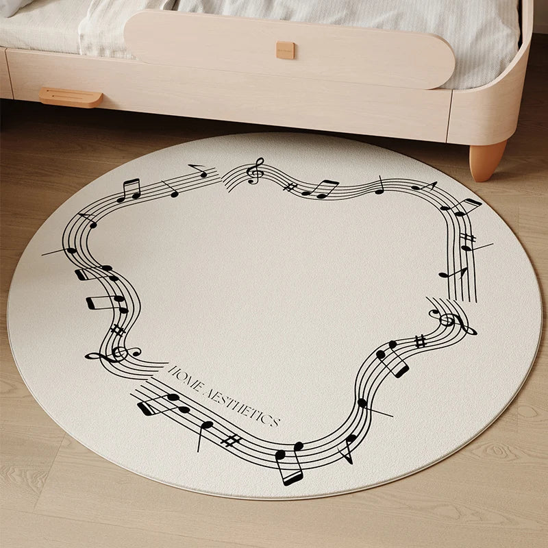 Music Theme Round Carpet