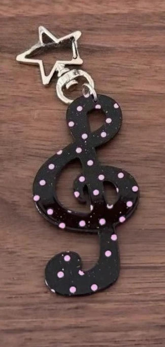Music Treble Clef Star Carabiner Clip