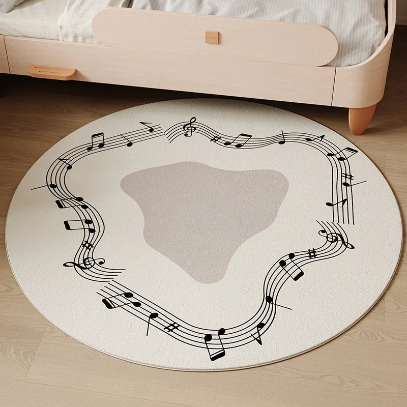 Music Theme Round Carpet