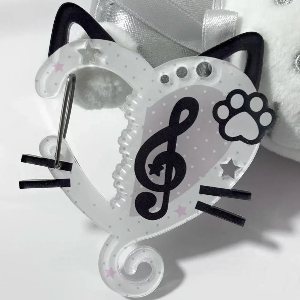 Kawaii Music Cat Carabiner Bag Accessory