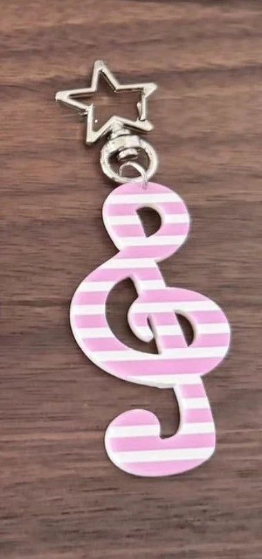 Music Treble Clef Star Carabiner Clip