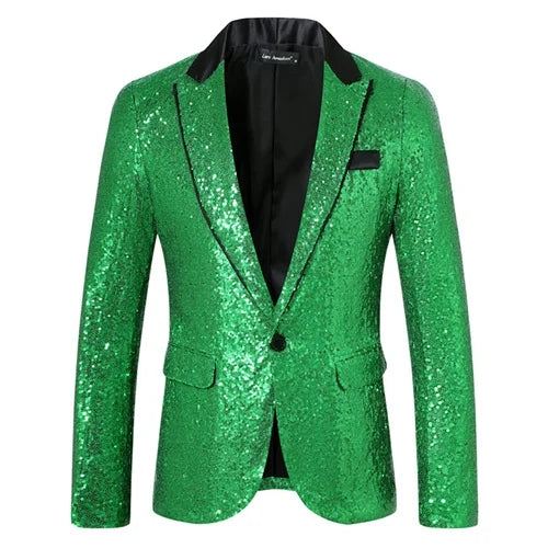 New Luxury Sequin Men's Suit Blazer