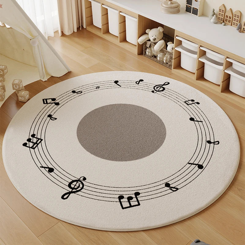 Music Theme Round Carpet
