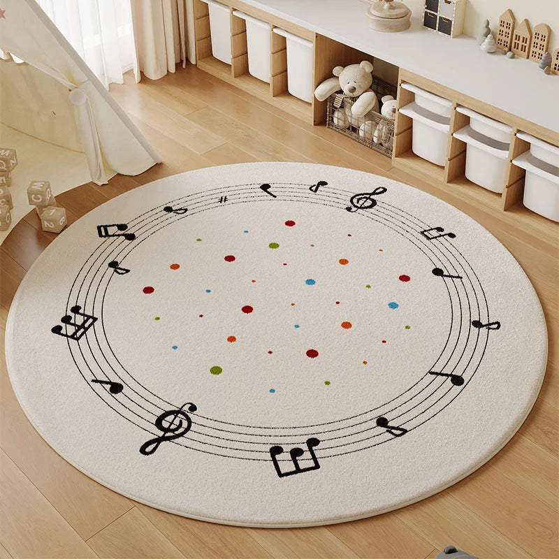 Music Theme Round Carpet