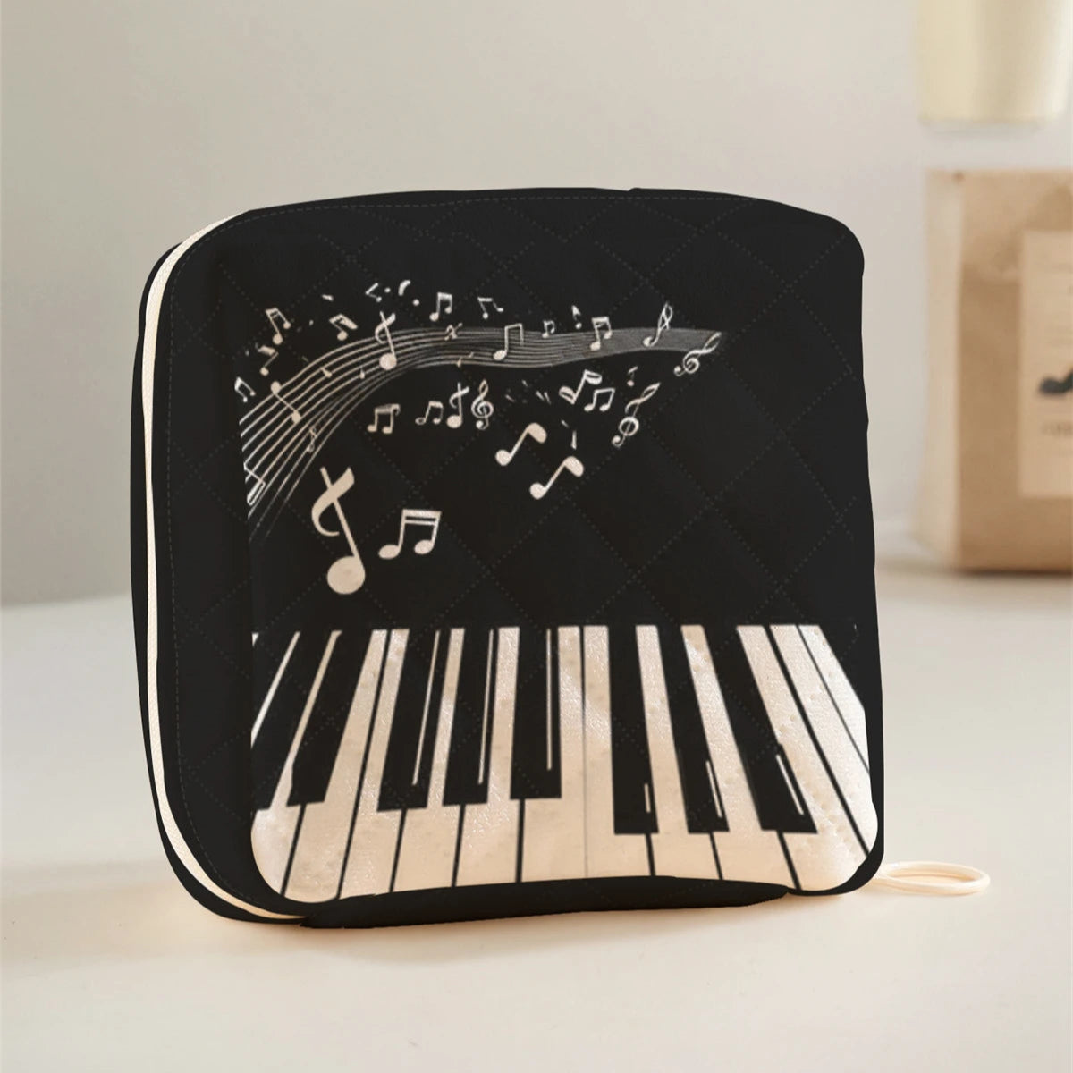 Piano Pattern Small Storage Bag