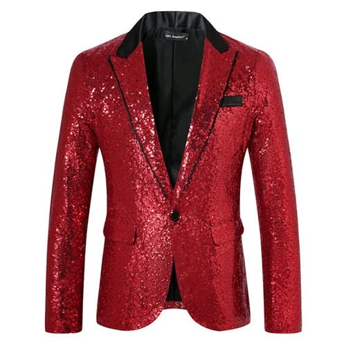 New Luxury Sequin Men's Suit Blazer
