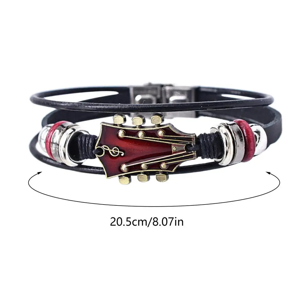 Guitar Buckle 3-Layered Bracelet