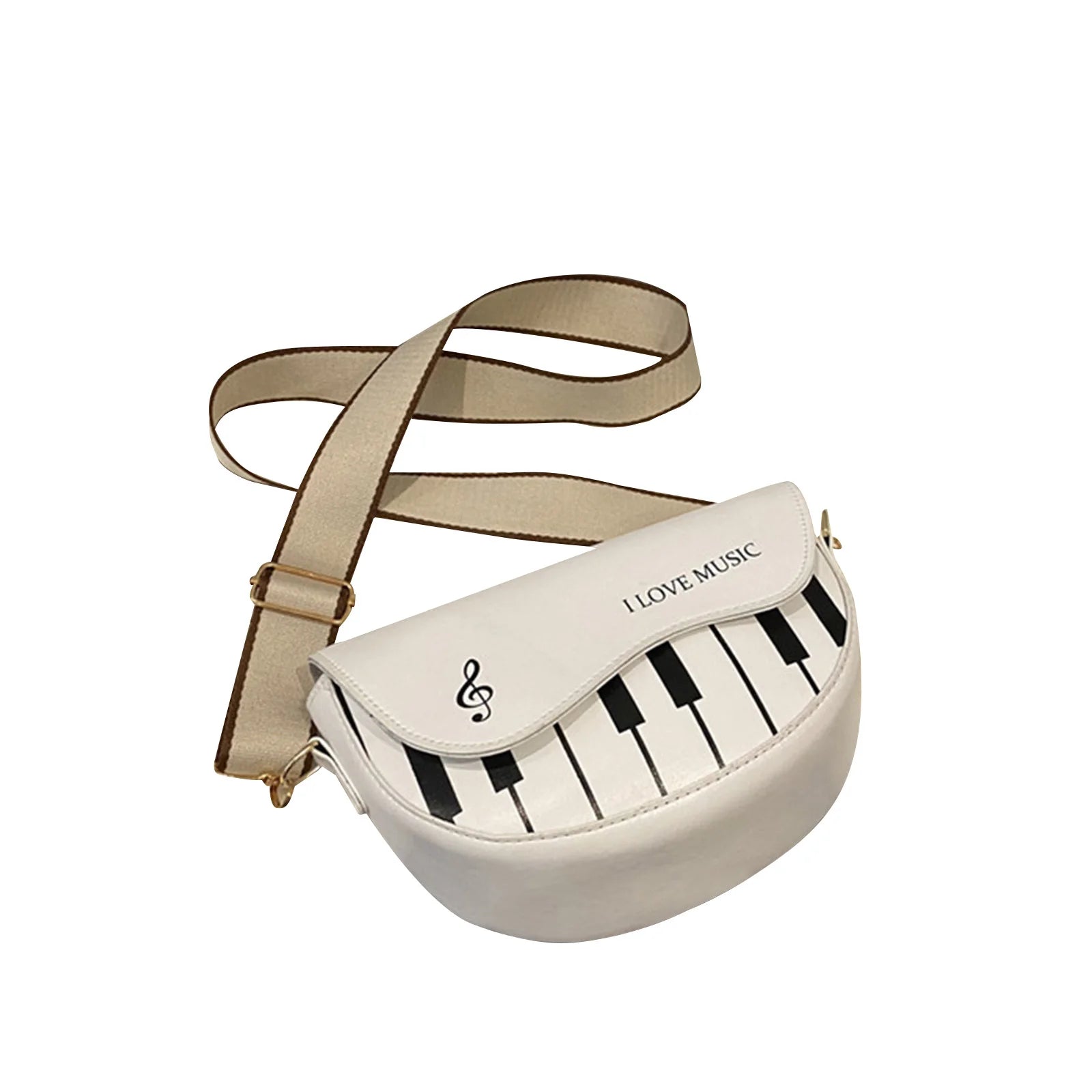 Love Music & Piano Crossbody Bag