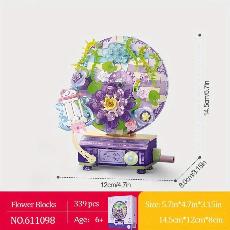 Decorative Music Box Building Block Toy (Guitar Piano Violin Harp)