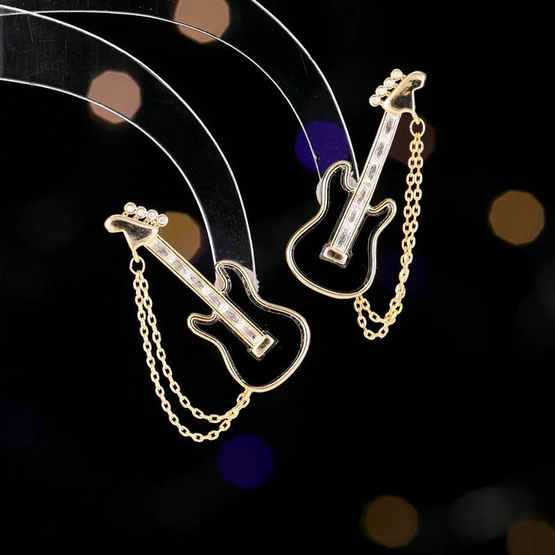 Electric Guitar Chain Earrings