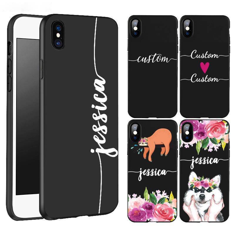 Personalized Black Soft Phone Case