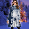 Piano Keys Blue High Neck Dress