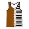 Piano Music 3D Printed Tank Top