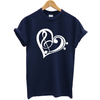 Heart-shaped Music Print T-shirt