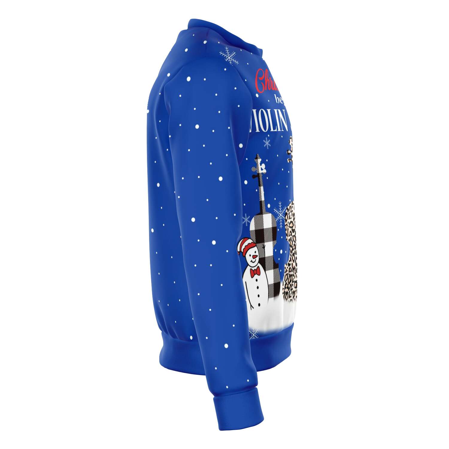 Christmas Begin With Violin Songs Blue Sweatshirt