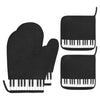 Piano Keys Oven Mitt With Pot Holder