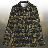 Gold Music Sheet Long Sleeve Shirt