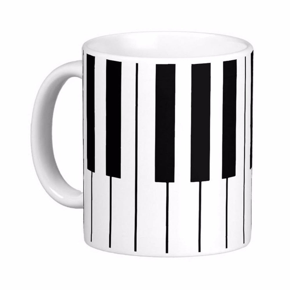 Piano Keys White Mug