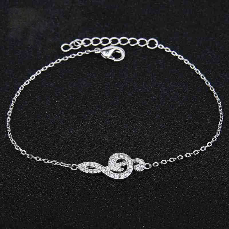 Silver Musical Note Bracelet