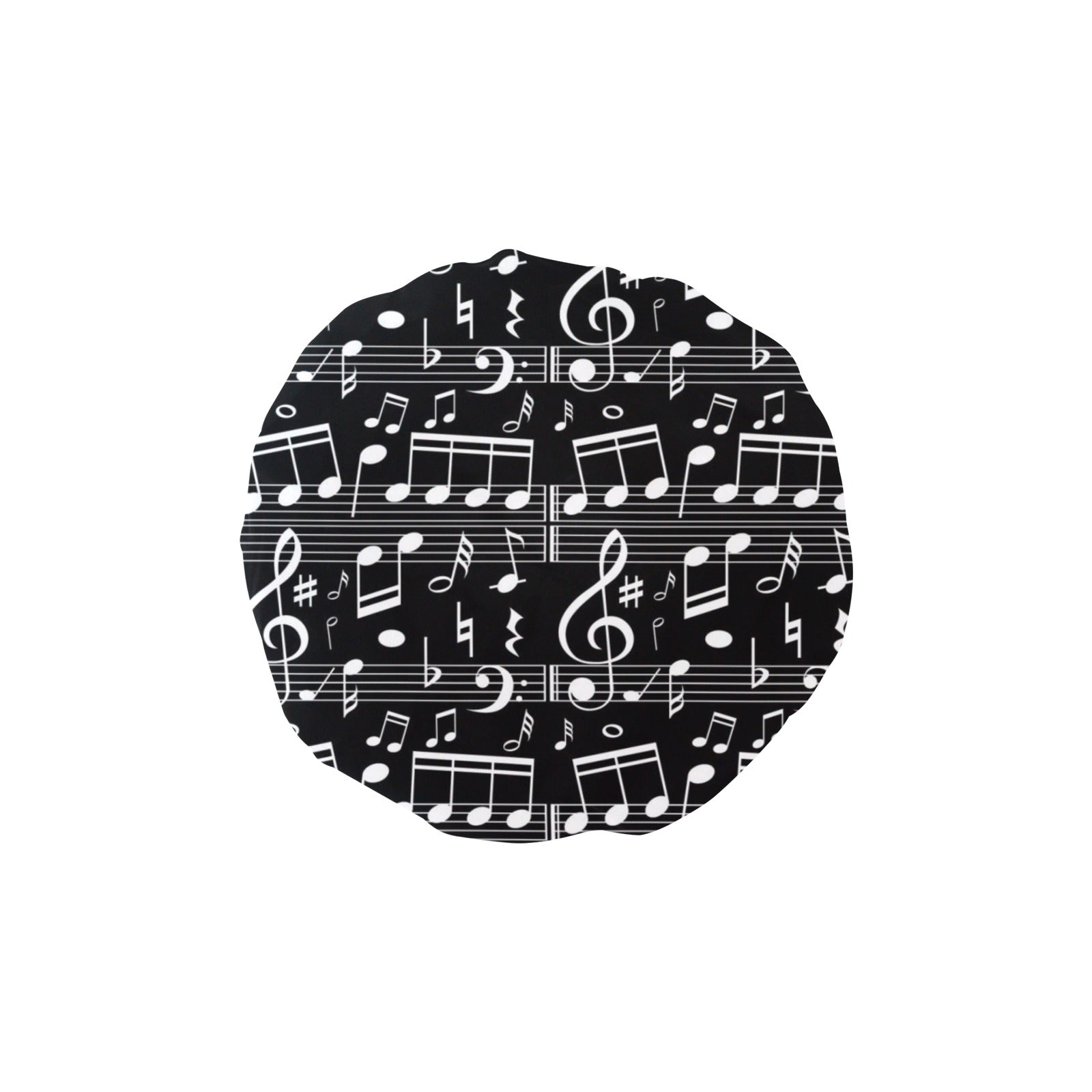 Musical Notes Black Shower Cap - { shop_name }} - Review