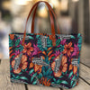 Saxophone Floral Tote Bag