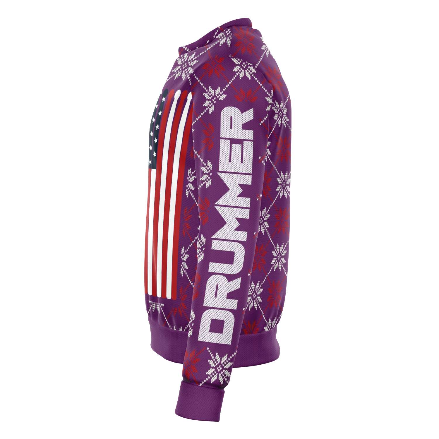 Drummer Christmas Purple Sweatshirt
