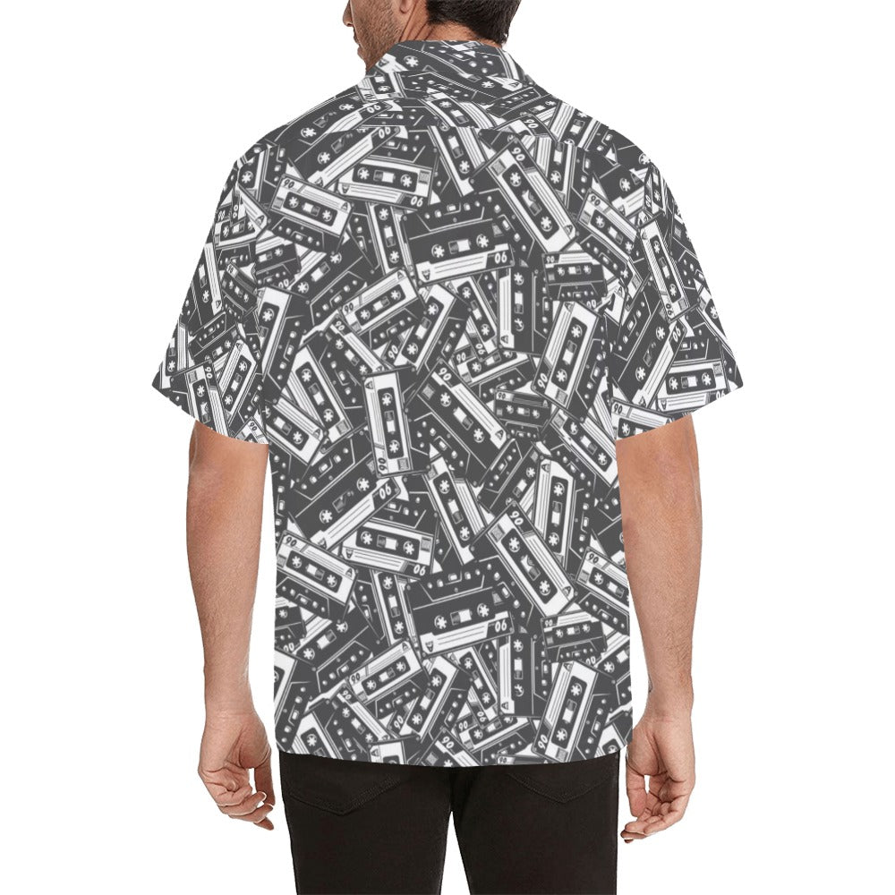 Cassette Tape Pattern Hawaiian Shirt