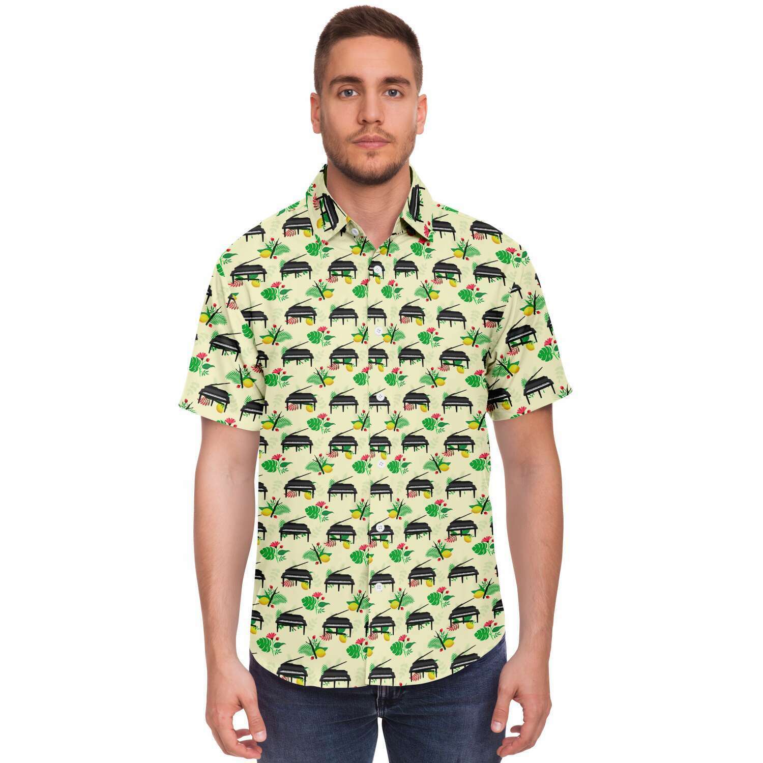 Grand Piano Floral Short Sleeve