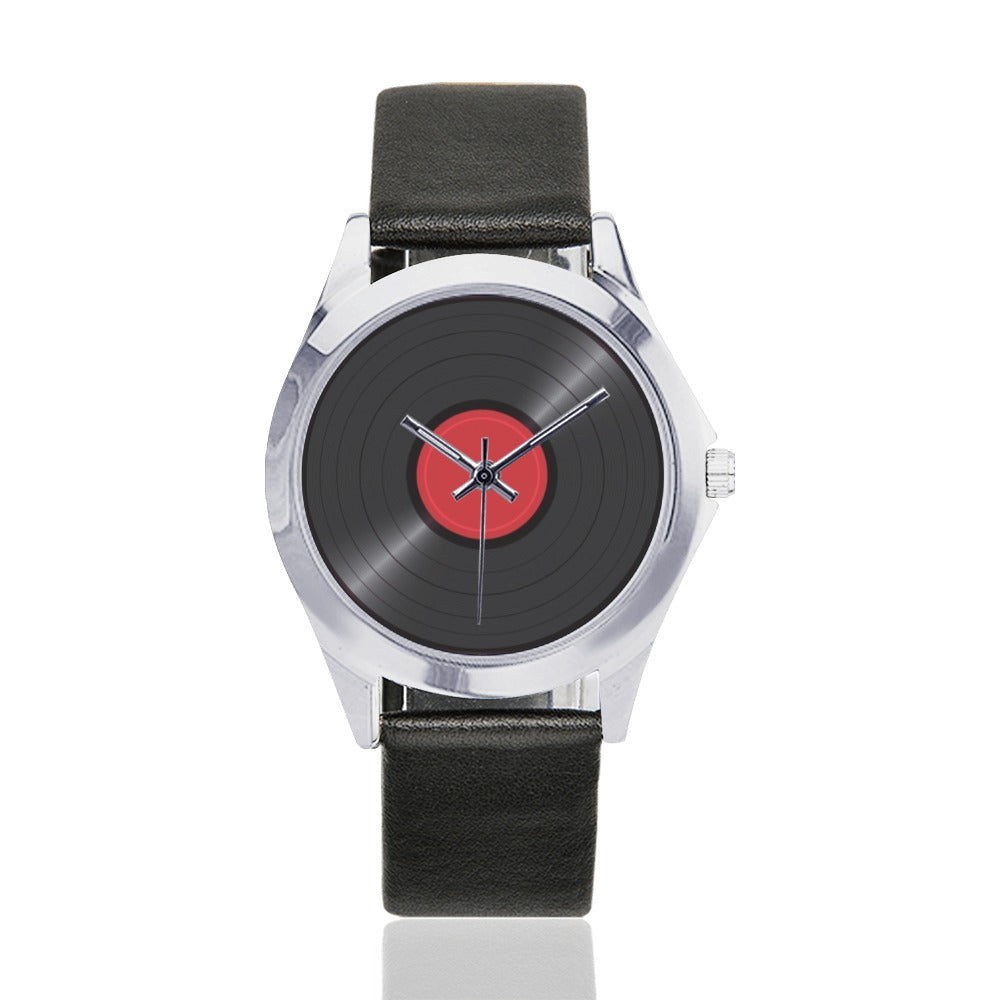 Retro Vinyl Record Watch (Silver Color)