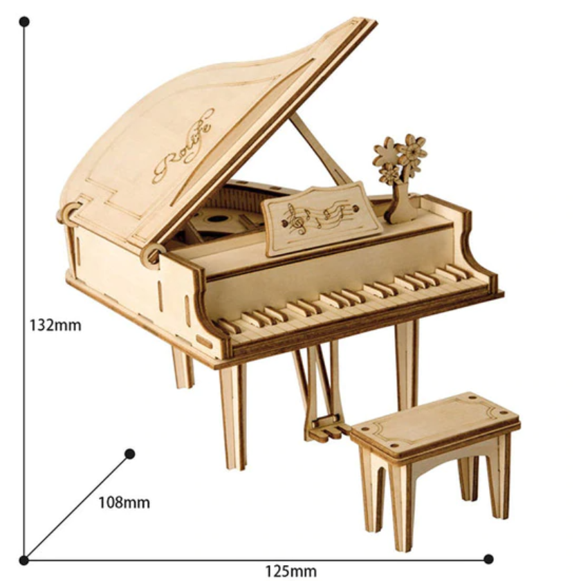 DIY Wooden Piano Puzzle