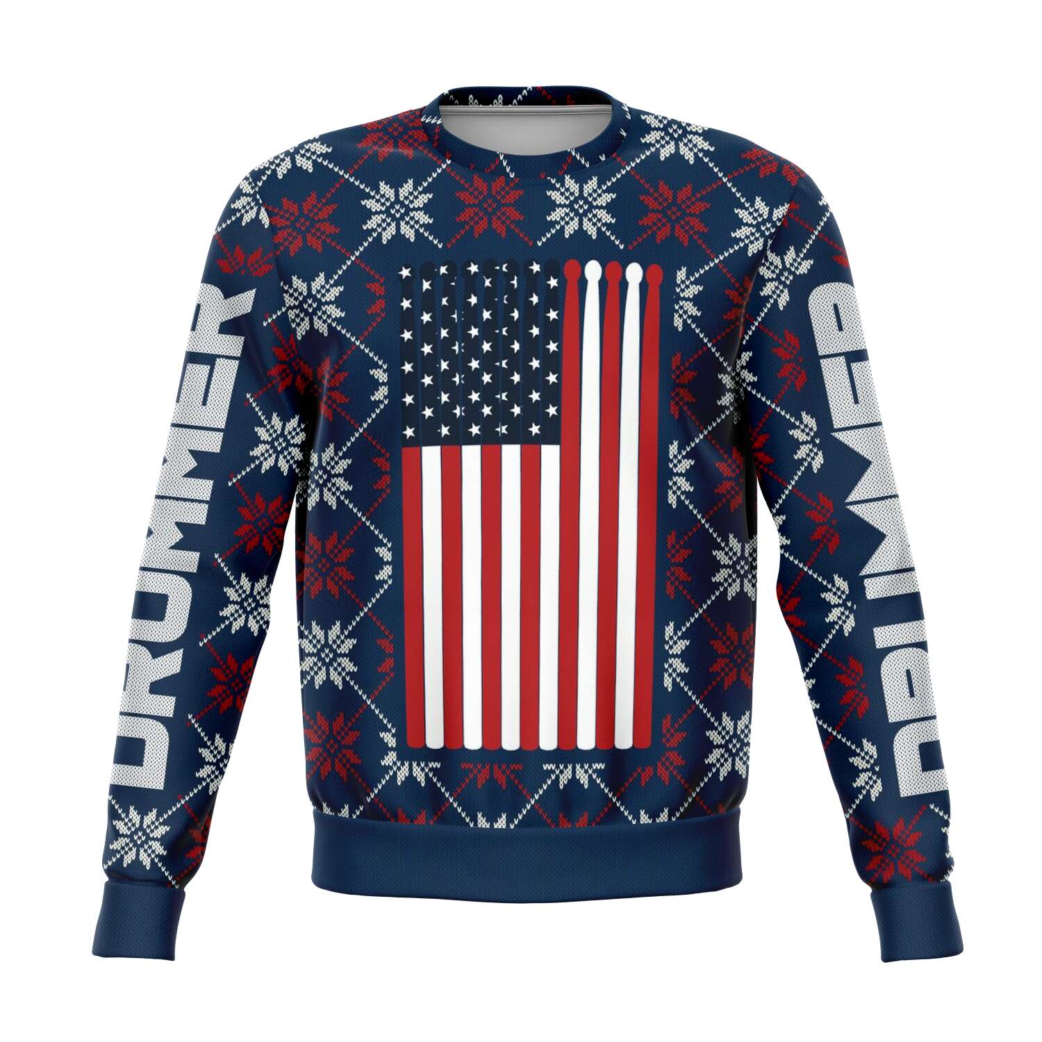 Drummer Christmas Dark Blue Sweatshirt