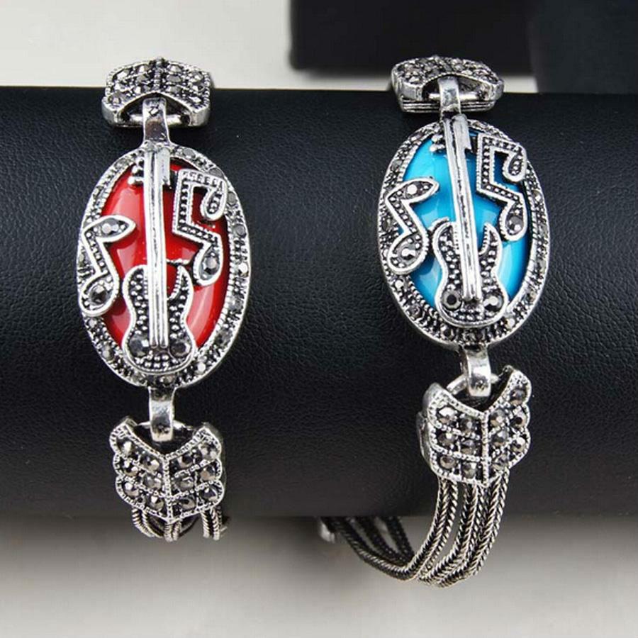 Vintage Music Notes Guitar Bracelet