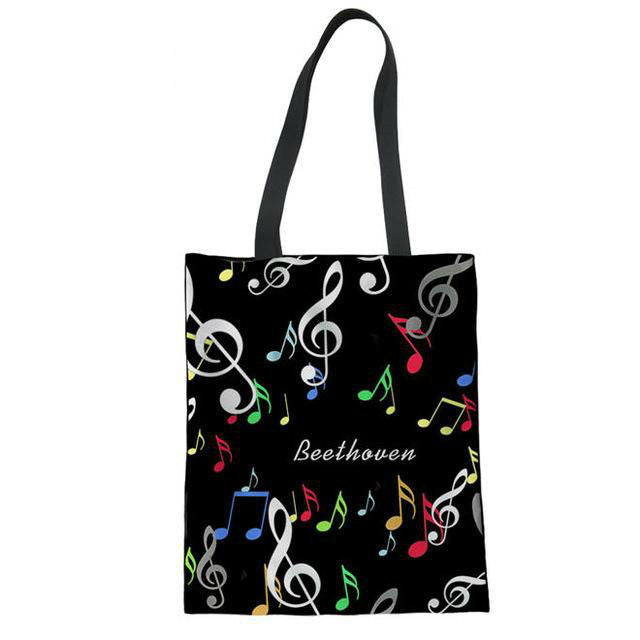 Piano Keys Music Notes Handbags
