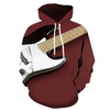 3D Guitar Graphic Hoodie - Dark Red / S - { shop_name }} - Review