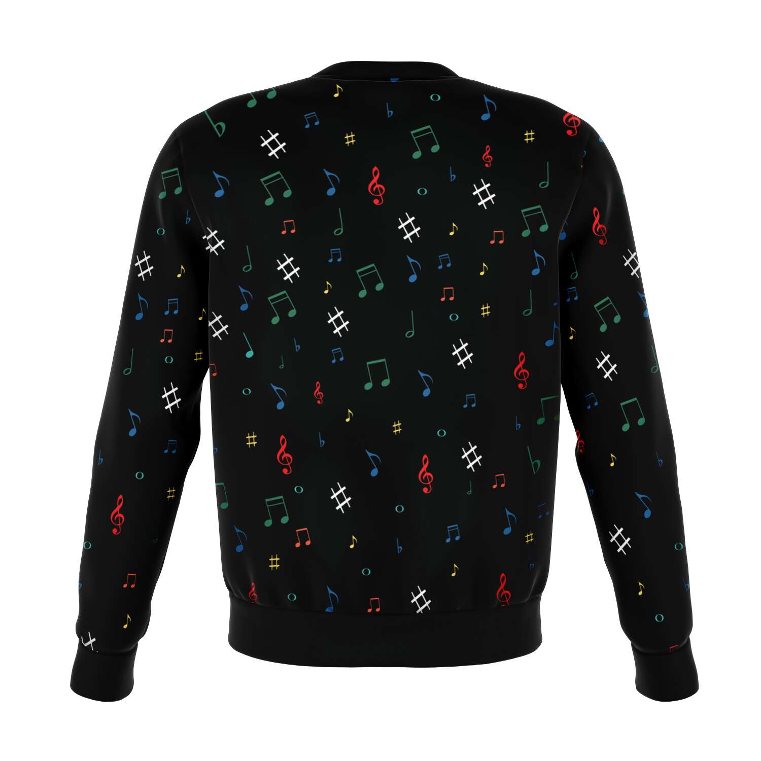 Treble Clef With Piano Keys Black Sweatshirt