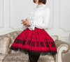 Piano Key Red Skirt