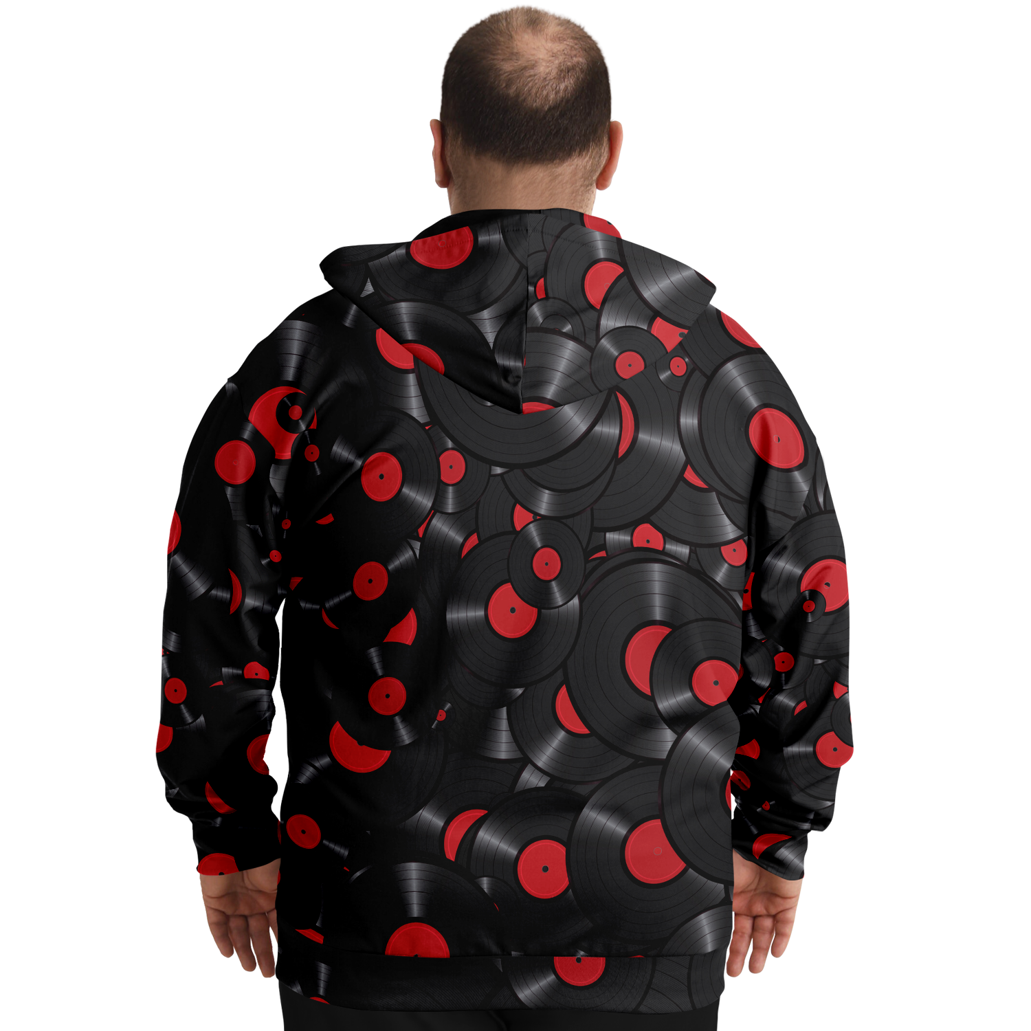 Vinyl Plus-Size Zip Hoodie