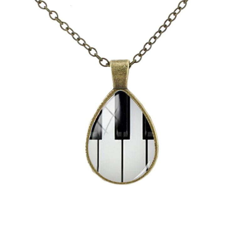 Water Drop Shaped Music Necklace - Piano Keys - { shop_name }} - Review