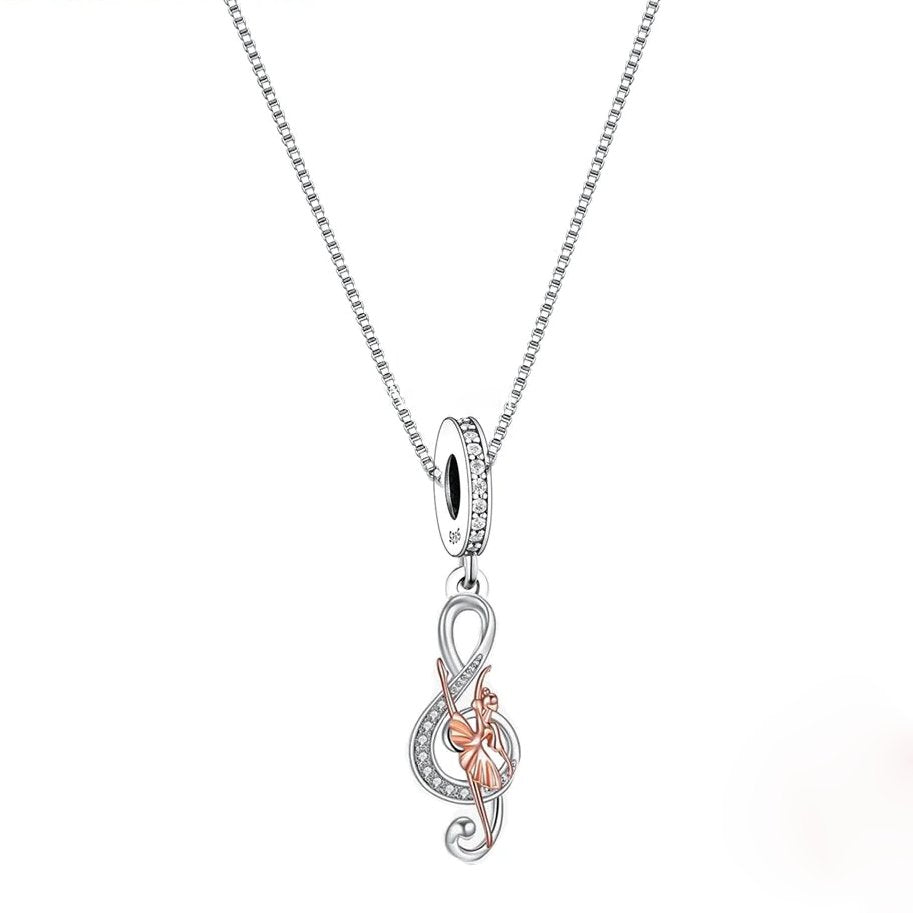 Ballet Girl Music Necklace