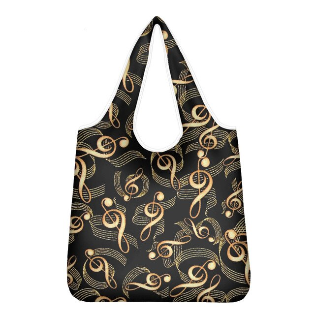 Music Notes Grocery Bag