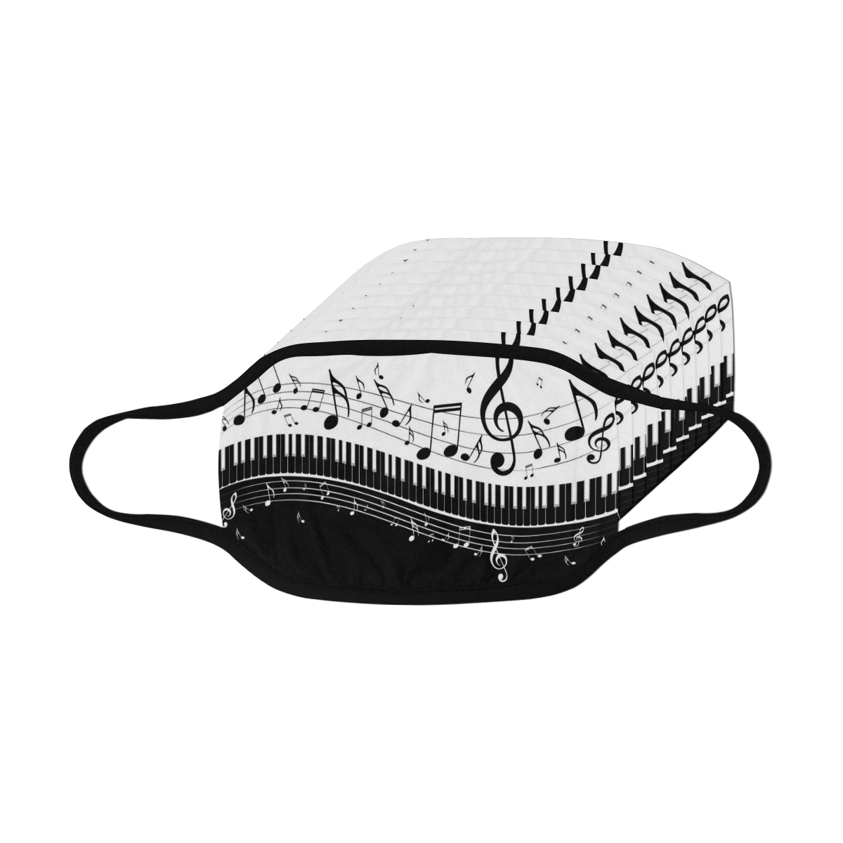 Piano Keys and Music Notes Mask