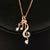 Premium Music Notes Pendant Necklace