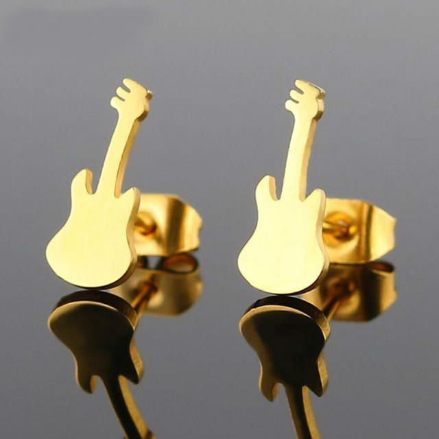 Rock Guitar Stud Earrings