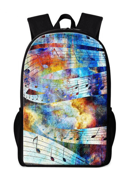 Musical Notes Art Back Pack