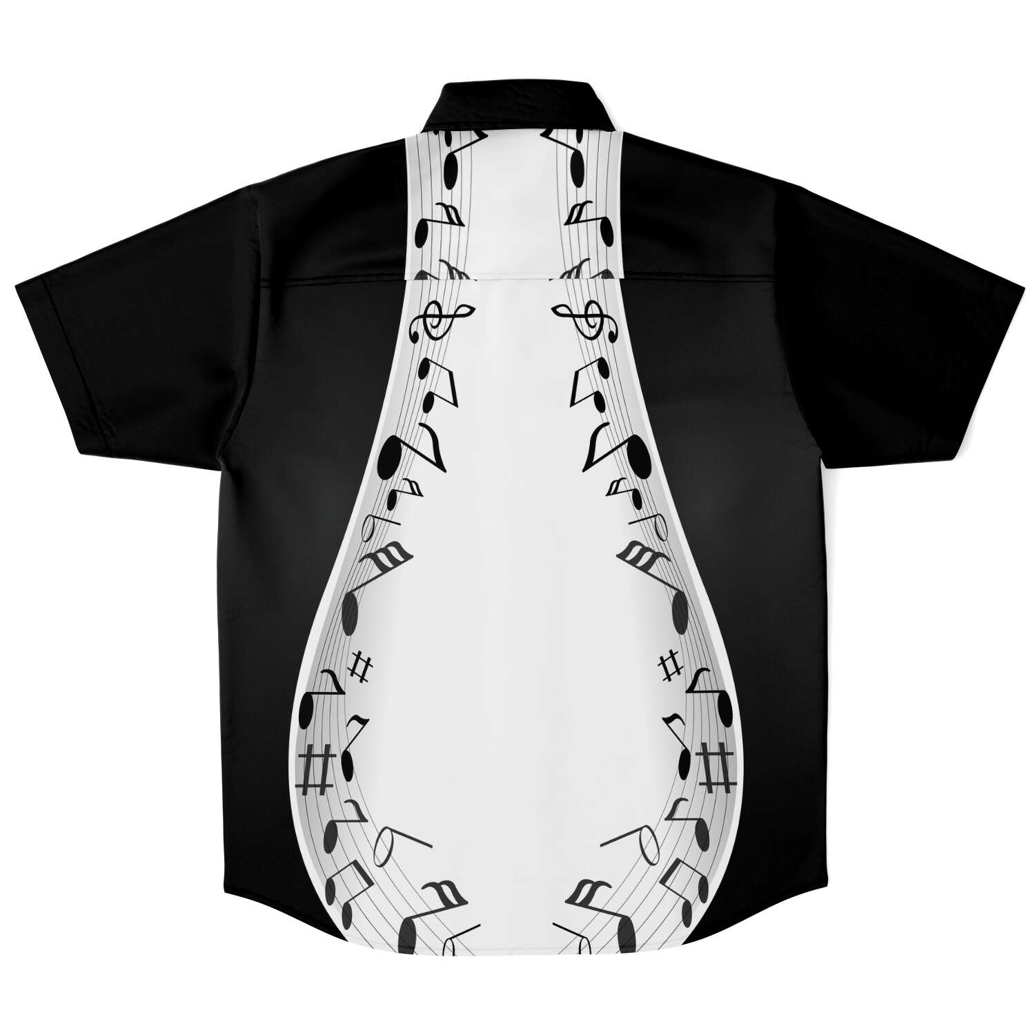 Music Notes Black Short Sleeve