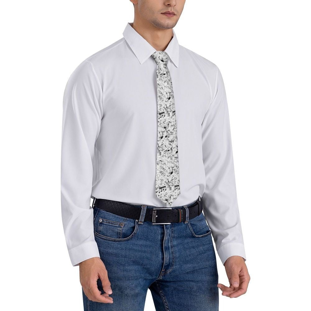 Music Notes White Tie