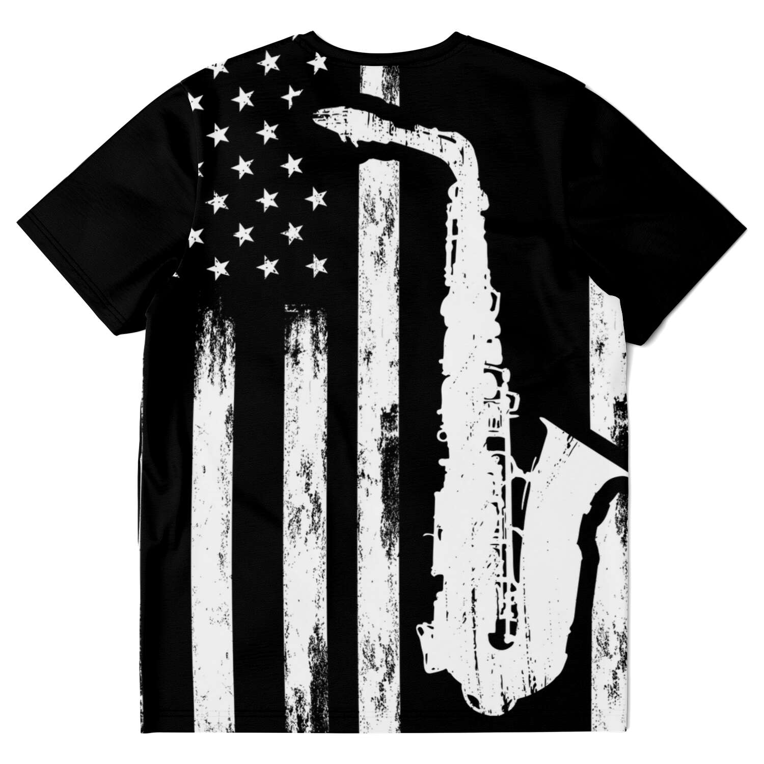 Saxophone American Flag T-Shirt